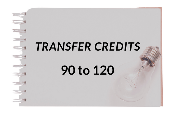 Transfer credits 90 to 120